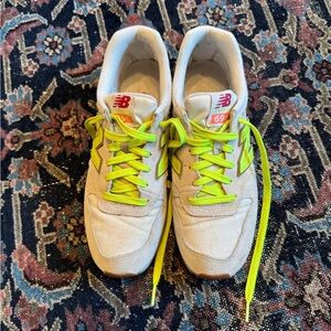 New Balance Sneakers with Bright Yellow Laces